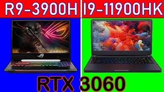 Ryzen 9-3900H Vs I9-11900K  || 12 Game benchmark in 4K