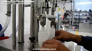 Manuel Çift Nozüllü Dolum Makinası - Manual Double Nozzles Filling Machine (Bereketsan Makina)