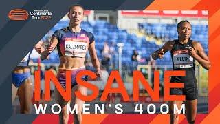 Natalia Kaczmarek goes head to head with Allyson Felix over 400m | Continental Tour Gold Chorzow