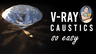 Vray Caustics tutorial - Spectrum cool caustics so easy !!!