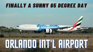 [4K] ORLANDO INTERNATIONAL AIRPORT SUNNY UP-CLOSE PLANE SPOTTING AIRCRAFT ID A330 767 777 1/24/22.