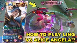 GLOBAL LING PERFECT ROTATION DESTROY META ALICE ANGELA IN IMMORTAL RANK (INTENSE MATCH)!! - MLBB