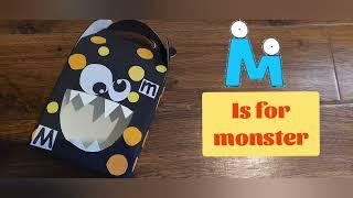 Letter Mm| monster box| vocabulary|sorting activity| learn through play