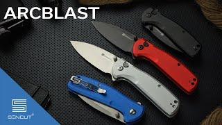 SENCUT ArcBlast Flipper & Button Lock & Thumb Stud Knife