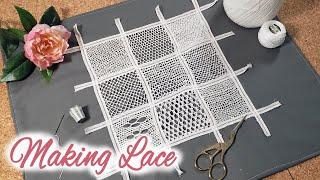 Making Lace with a Needle and Thread || A Needle Lace Sampler