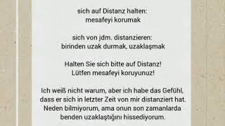 die Distanz - sich auf Distanz halten - sich von jemandem distanzieren