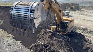 Caterpillar 395 & Cat 385C Excavators Loading Trucks - Sotiriadis/Labrianidis Mining Works - 4k