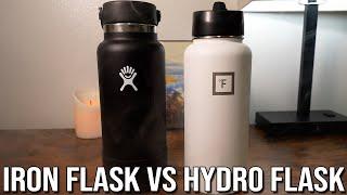 Iron Flask vs Hydro Flask 32 oz Metal Water Bottle