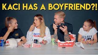 KFC FAMILY MUKBANG - Q&A - Kaci Tells Dad she has a boyfriend 