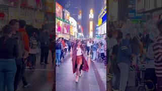 We are in TIMES SQUARE, NEW YORK ️Night life in Times square ️#youtubeshorts  #travelvlog