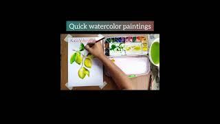 QUICK WATERCOLOR PAINTING| KALAVIBES| #stayhome #paint #withme
