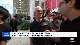 Apple CEO Tim Cook: We're very excited about iPhone 16 demand