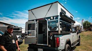 Hawk slide-in pop-up truck camper Four Wheel Campers - Overland Expo Mountain West