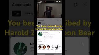 MoonBear you been subscribed by Harold Zheng
