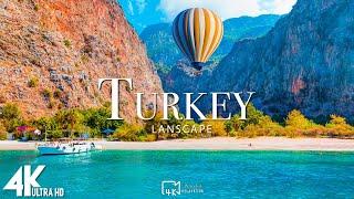 FLYING OVER TURKEY (4K UHD) Amazing Beautiful Nature Scenery with Relaxing Music | 4K VIDEO ULTRA HD