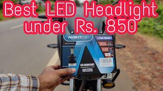 NightEye LED Headlight installation  ||  Pulsar 150 Twin Disc ABS  ||  Night View + Review