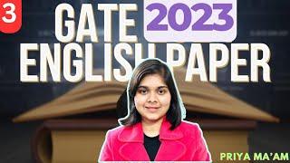 Class 3| GATE English 2023 | Live PYQ Solving with Detailed Explanations