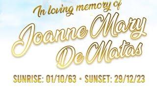 I'm loving memory of my mom joanne de matas