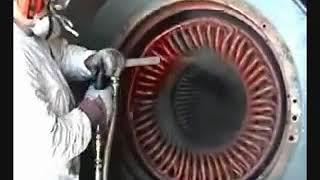 Electric motor stator cleaning   MIGHTY E   Dry Ice Blasting