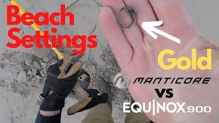 Minelab Manticore Beach Setup & Equinox 900 Comparison