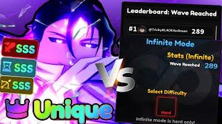 Unique Aizen (Transcended) Vs Infinite Mode How Far Can He Make It?! | Anime Adventures