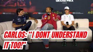 Lewis Hamilton Finds Driving Ferrari Confusing at First | Carlos Agreed!