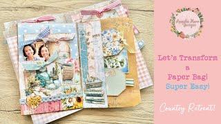 Let's Transform a Paper Bag into a Journal Insert!  So Easy!