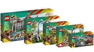 All LEGO Jurassic Park 30th Anniversary Sets 2023 Compilation/Collection Speed Build