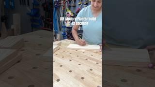 DIY Modern Planter Build ASMR. #woodworking #diyplanters #summeronshorts