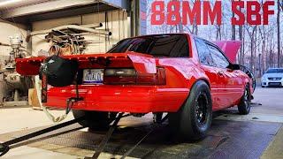 88MM Turbo SBF Foxbody On The Dyno / The Freedom Fox Is Screaming