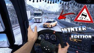 IDIOTS on the road #97 - WINTER EDITION & Skodas | REAL Hands Funny moments - ETS2 Multiplayer