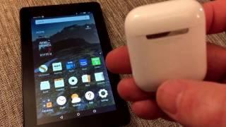 How to pair Apple AirPods to Bluetooth device - Amazon Fire Tablet