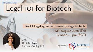 Legal 101 for Biotech part 1