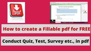 How to create a Fillable PDF for Free - Free PDF Editing