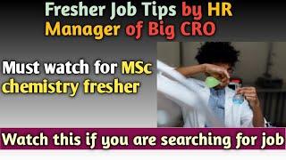 Looking for MSc Chemistry Fresher Jobs : Must Watch