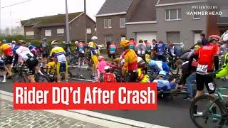 Rider DQ'd After MASSIVE CRASH At Tour Of Flanders 2023 involving Wout Van Aert