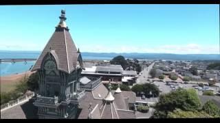 AERIAL VIEW OF EUREKA, CA 4K