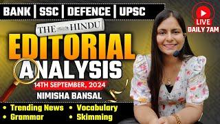 Editorial Analysis | 14th September, 2024 | Vocab, Grammar, Reading, Skimming | Nimisha Bansal