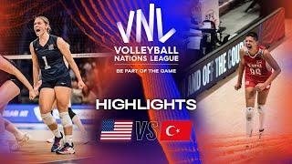  USA vs.  TUR - Highlights Semi Finals | Women's VNL 2023