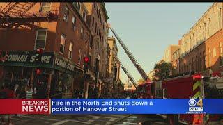 Fire in North End shuts down Hanover Street