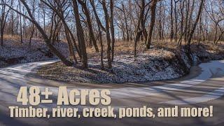 48± acre recreational tract - Kansas land for sale - River, creek, ponds, and more!