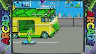 TEENAGE MUTANT NINJA TURTLES LEONARDO ARCADE LONGPLAY | RETRO LONGPLAY