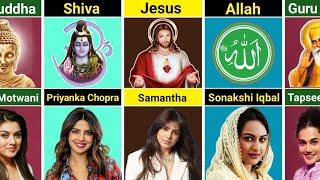 God Of Famous Indian Actress || Allah || Jesus || Shiva || Buddha