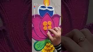 Beautiful Rangoli Tricks by Sangeeta| Deepavali, Sankranti, Dhanteras and Diwali Simple Rangoli