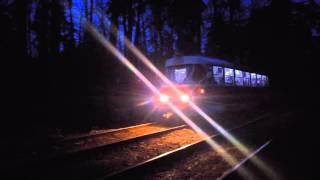 Tram #12 in the night forest. Kyiv. 4K