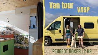 VAN TOUR | PEUGEOT BOXER L2H2 VASP | TOUT ÉQUIPÉ AVEC DOUCHE,LIT FIXE | Pour partir en tour d’Europe