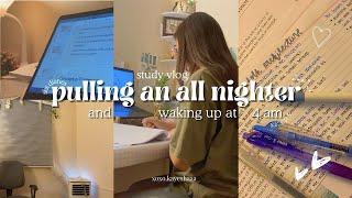 STUDY VLOG  | pulling an all nighter  waking up at 4 am, productive stu(dying) ft. UPDF  | ph 