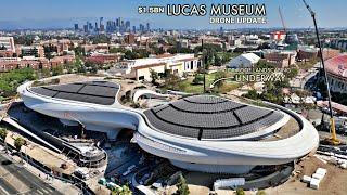 $1.5BN George Lucas Museum Aerial Construction Tour next to LA Coliseum