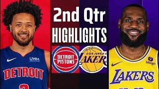 Los Angeles Lakers vs. Detroit Pistons 2nd QTR Full Highlights - Nov 4 - 2024 NBA Highlights