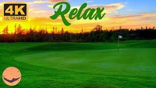 Golf - Relaxing Piano Music - Golf Course Ambience in 4K UHD - Golf Course 4K (Relaxation Film)